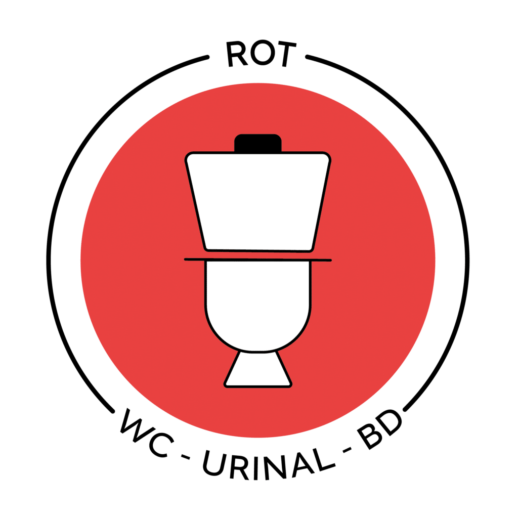 Rot - WC, Urinal und Bidet
